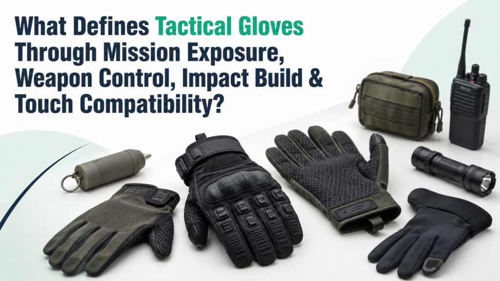 Tactical gloves for mission exposure, impact protection, grip, cuff compatibility, and touchscreen use
